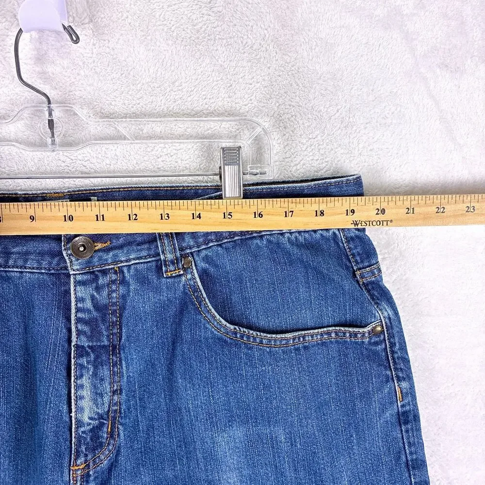VTG Y2K Anchor Blue Shorts 38 Mens Faded Baggy Skate Utility Grunge Streetwear